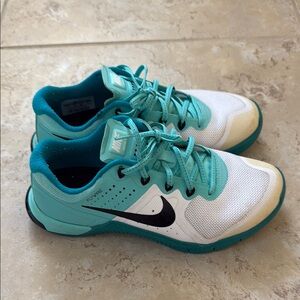 Nike Teal and White Athletic Shoes
